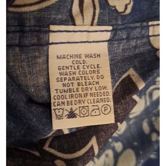 Joe Kealoha Reyn Spooner Men's Hawaiian Shirt Blue Floral - Picture 7 of 11